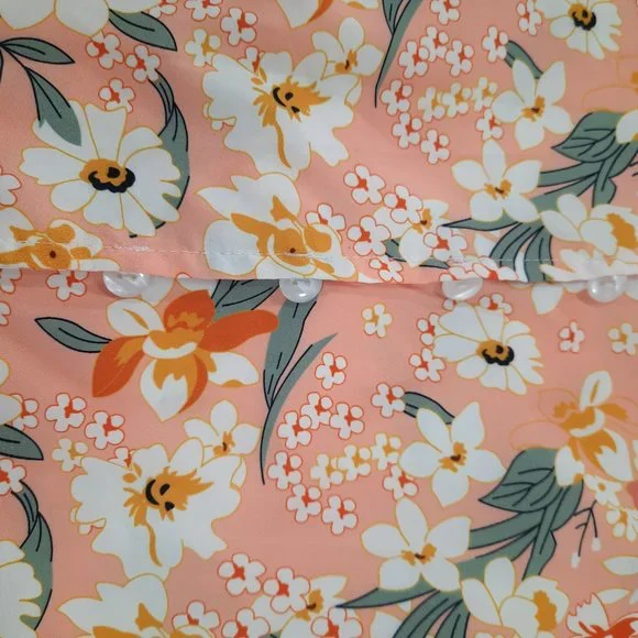 Floral ruffle boho button down maxi dress - Picture 10 of 11